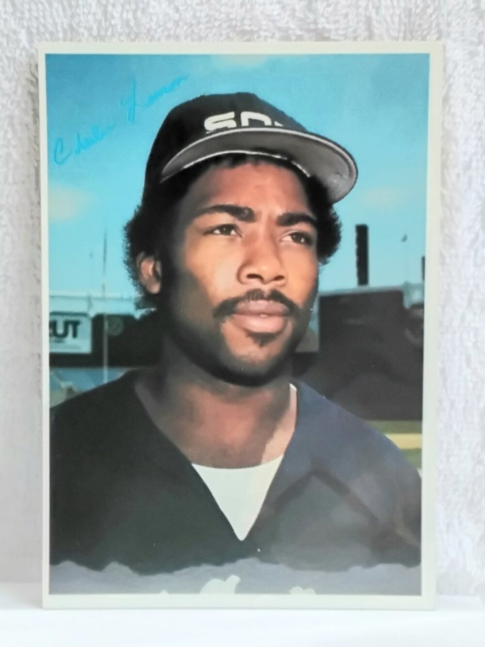 3/$25 VG/E 1980 Topps 5" x 7" Chet Lemon Jumbo MLB Signature Card 57!!